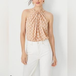 Ann Taylor Draped Halter Top Size Small